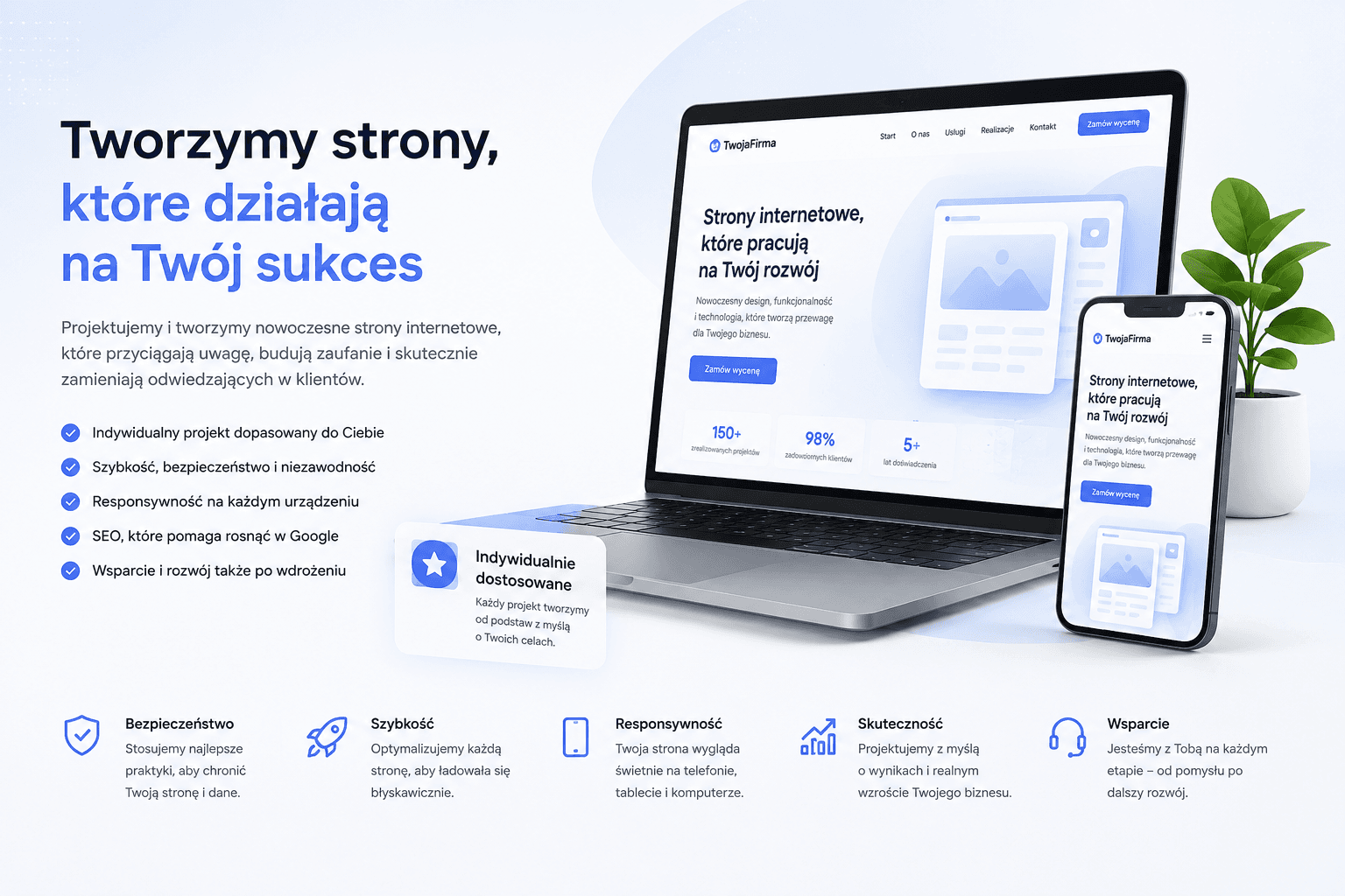 Grafika usługi tworzenia stron internetowych